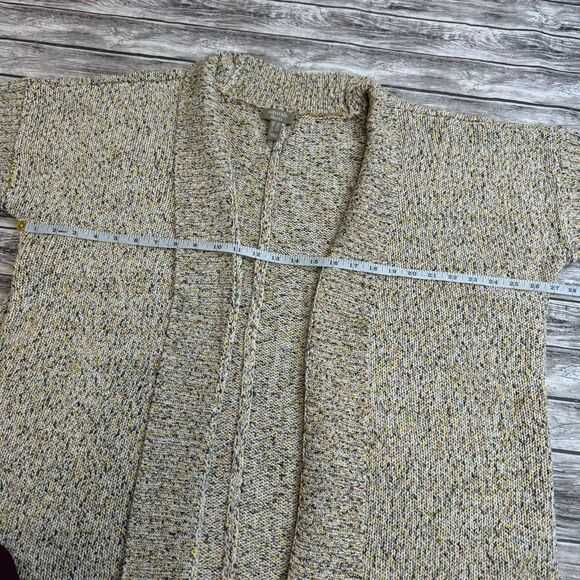 Naturals D&Co Women's Short Sleeve Open Multicolor Cardigan Sweater 1X Draped - Picture 14 of 16